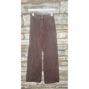 PacSun Ultra High Rise Flare Carpenter Denim Pants Size 24 Brown